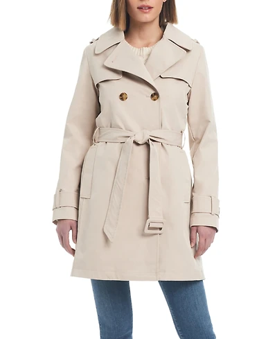 Kate Spade Women's Pleated Back Water-Resistant Trench Coat