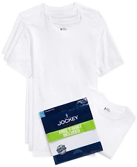 Jockey Men's Tagless 3-Pack Crew Neck Undershirts + 1 Bonus Shirt, Created for Macy's