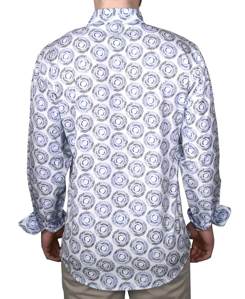 Vintage 1946 Men's Printed Long-Sleeve Woven Shirt