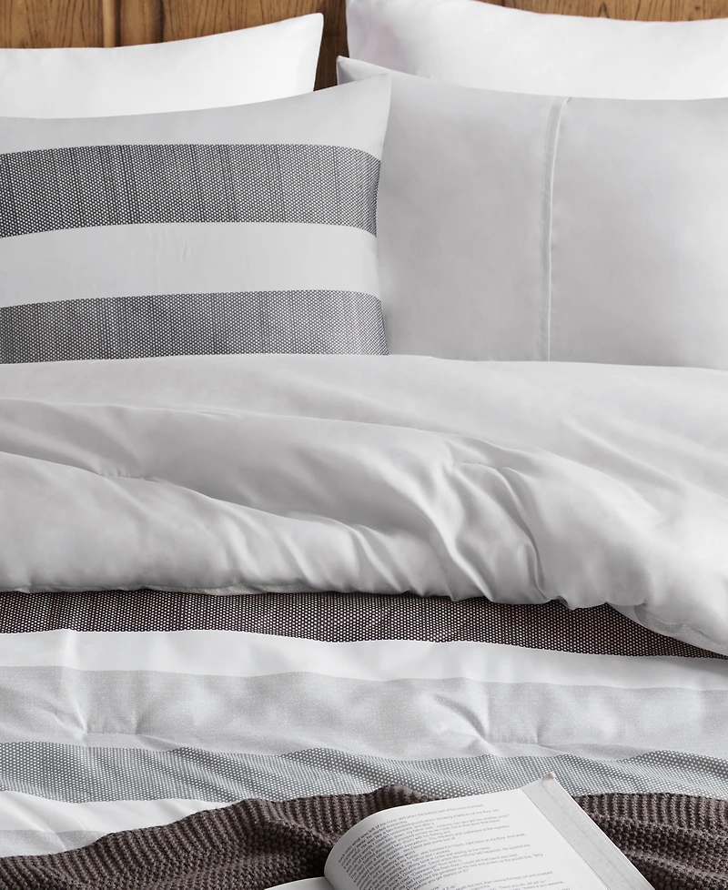 510 Design Blake Stripe Textured Print 3-Pc. Comforter Set, King/California King
