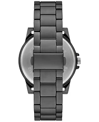 Folio Men's Three Hand Gunmetal Alloy Watch 46mm Gift Set
