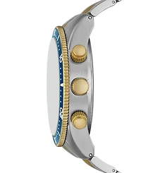 Folio Men's Three Hand 2T Silver-Tone, Gold-Tone Alloy Watch 42mm Gift Set