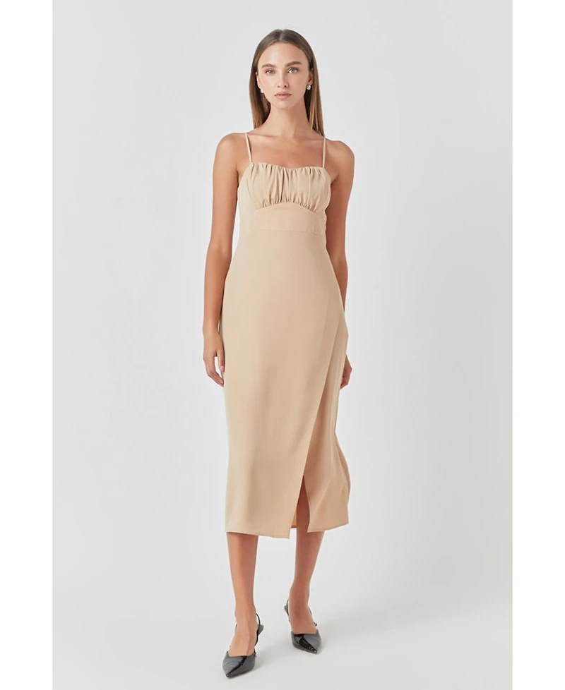 Women's Corset Bust Maxi Dress