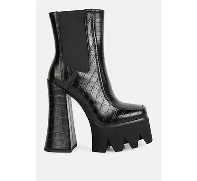 Bounty High Platform Heel Chelsea Boots
