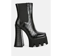 Bounty High Platform Heel Chelsea Boots