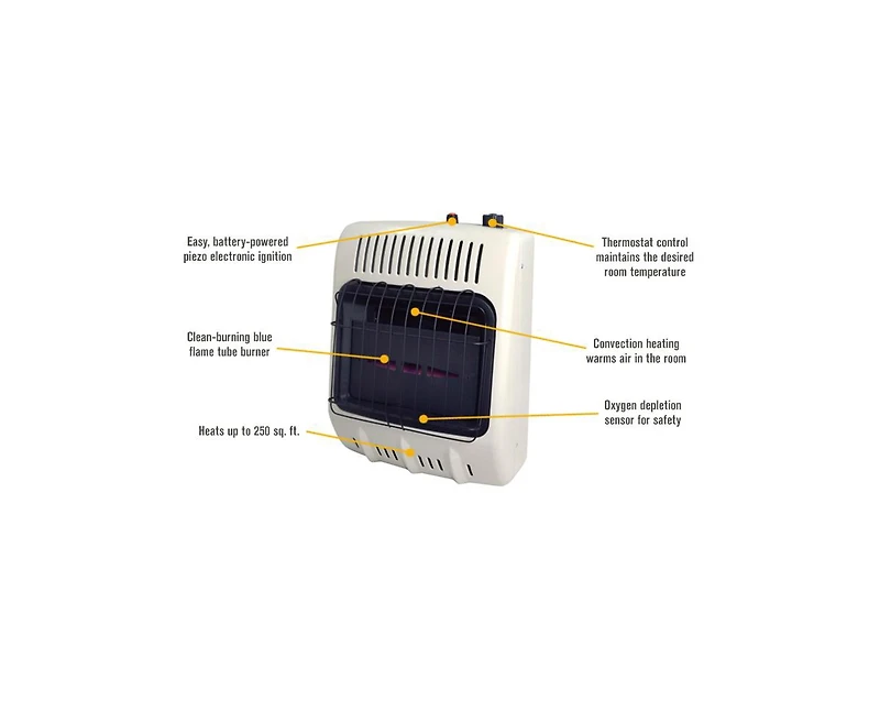 Mr. Heater 30,000 Btu Vent Free Blue Flame Propane Heater (1000 sq. ft. Range)
