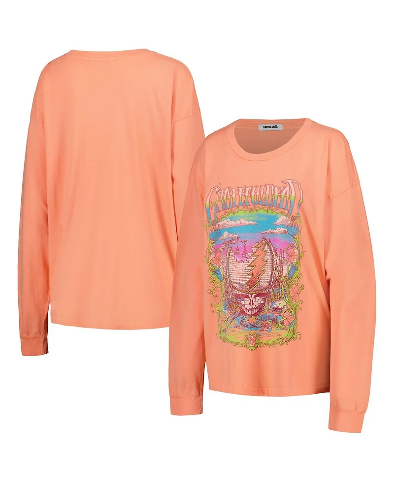 Women's Daydreamer Coral The Grateful Dead Merch Long Sleeve T-shirt