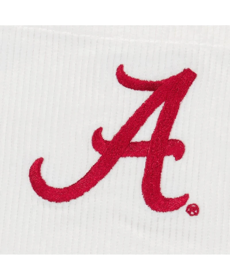 Women's Hype and Vice White Alabama Crimson Tide Corduroy Button-Up Jacket