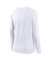 Women's Fanatics White Oakland Athletics Lightweight Fitted Long Sleeve T-shirt