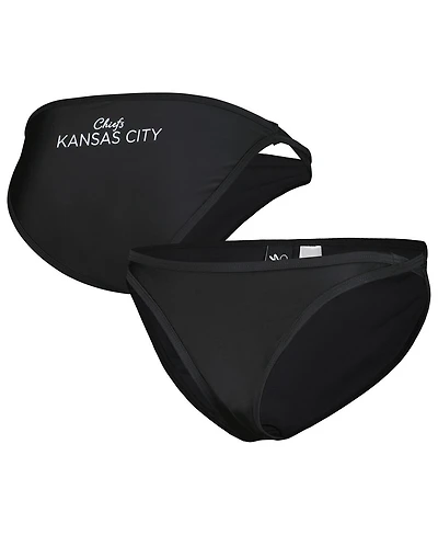 Women's G-iii 4Her by Carl Banks Black Kansas City Chiefs Hall of Fame Bikini Bottom