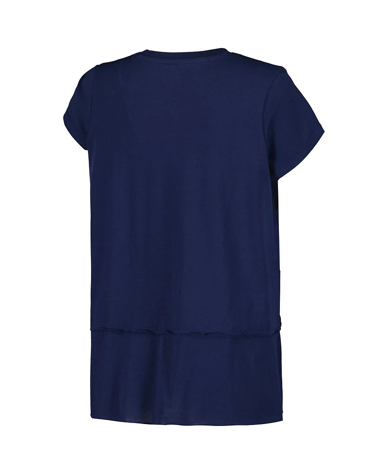 Women's G-iii 4Her by Carl Banks Navy Milwaukee Brewers Cheer Fashion T-shirt