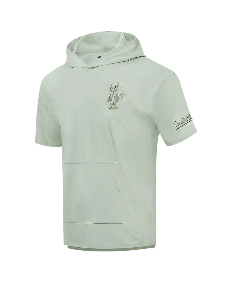 Men's Pro Standard Green St. Louis Cardinals Neutral Short Sleeve Pullover Hoodie