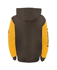 Big Boys Outerstuff Brown, Gold San Diego Padres Postcard Full-Zip Hoodie Jacket
