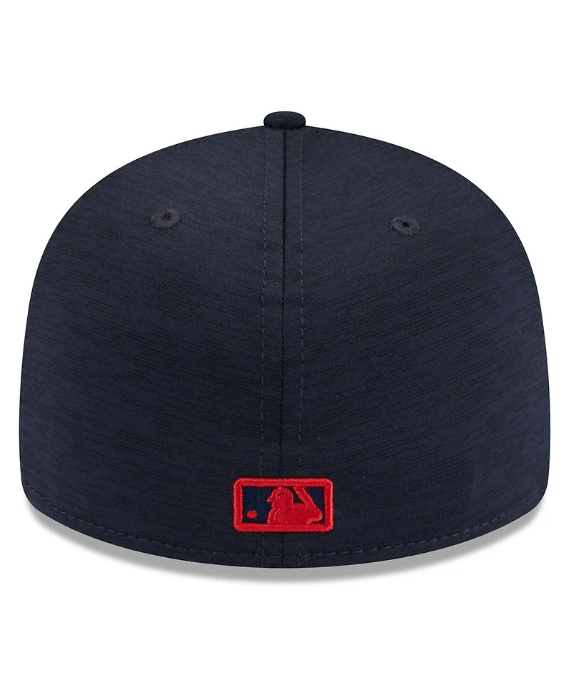 Men's New Era Navy Atlanta Braves 2024 Clubhouse Low Profile 59FIFTY Fitted Hat