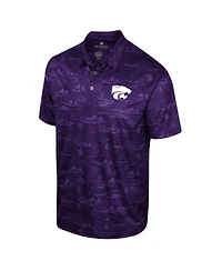 Men's Colosseum Purple Kansas State Wildcats Daly Print Polo Shirt
