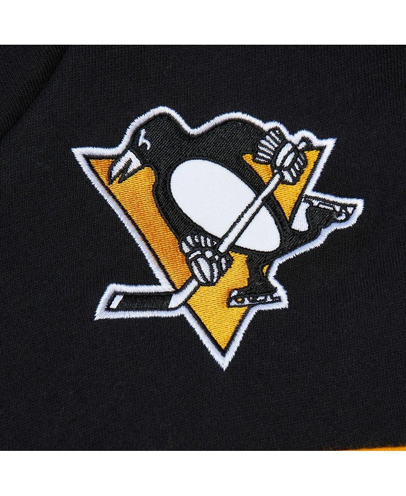 Men's Mitchell & Ness Black Pittsburgh Penguins Head Coach Pullover Hoodie