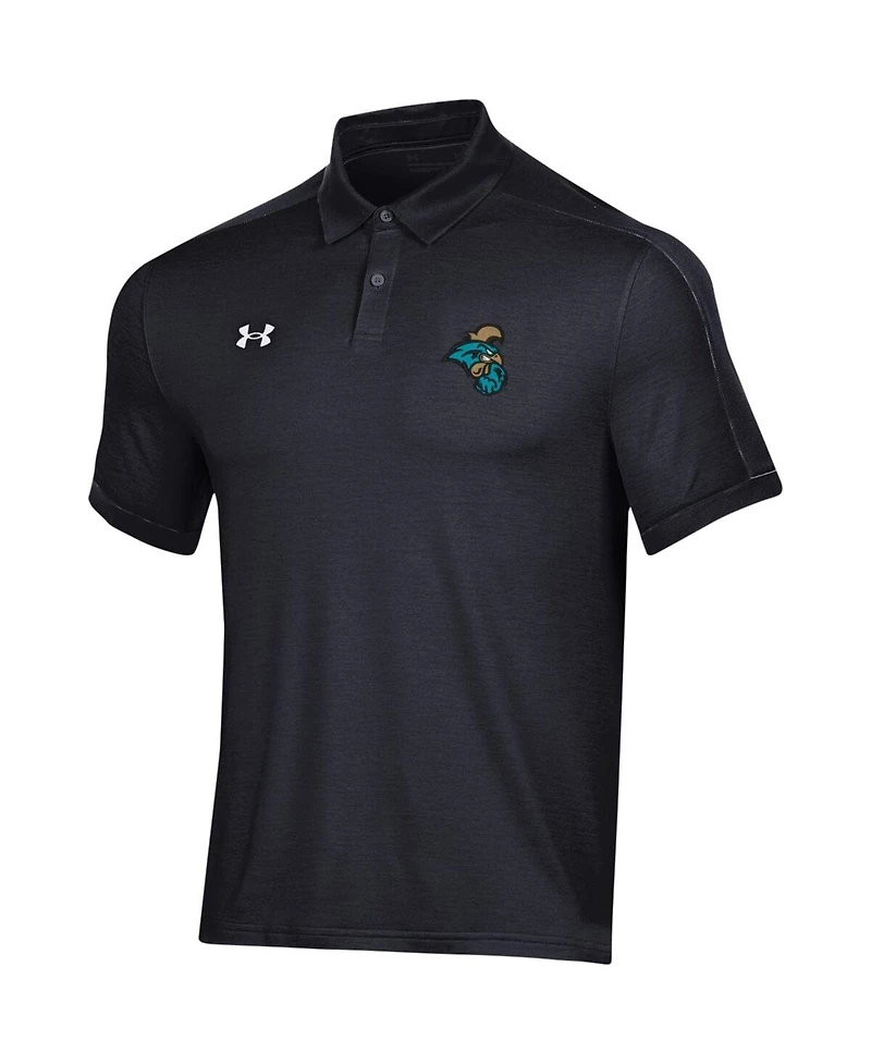 Men's Under Armour Black Coastal Carolina Chanticleers Trophy Polo Shirt
