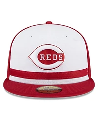 Men's New Era White Cincinnati Reds 2024 Batting Practice 59FIFTY Fitted Hat