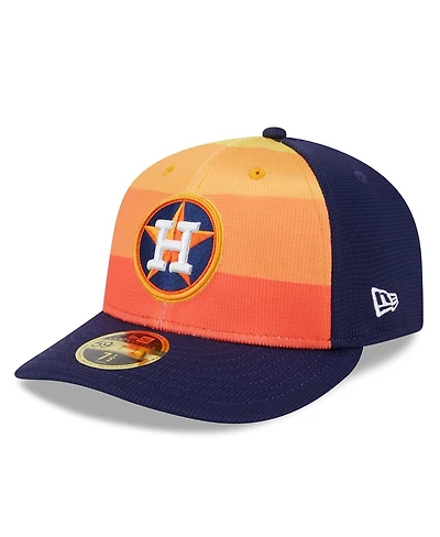 Men's New Era Orange Houston Astros 2024 Batting Practice Low Profile 59FIFTY Fitted Hat