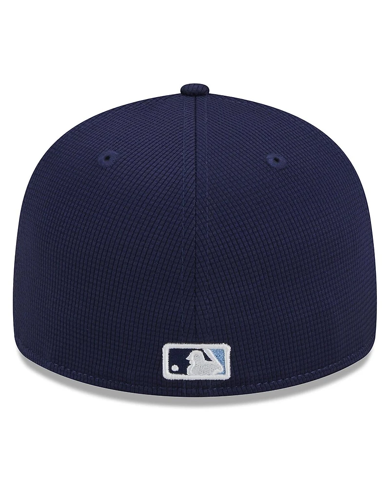 Men's New Era Navy Tampa Bay Rays 2024 Batting Practice Low Profile 59FIFTY Fitted Hat