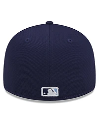 Men's New Era Navy Tampa Bay Rays 2024 Batting Practice Low Profile 59FIFTY Fitted Hat