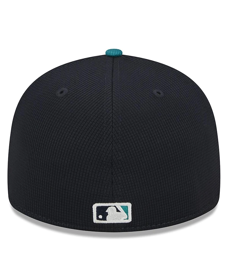 Men's New Era Cream Seattle Mariners 2024 Batting Practice Low Profile 59FIFTY Fitted Hat