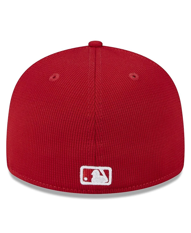 Men's New Era White Cincinnati Reds 2024 Batting Practice Low Profile 59FIFTY Fitted Hat