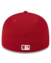 Men's New Era White Cincinnati Reds 2024 Batting Practice Low Profile 59FIFTY Fitted Hat