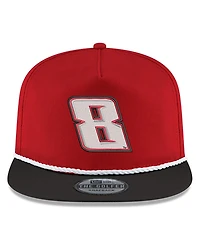 Men's New Era Scarlet, Black Kyle Busch Golfer Snapback Adjustable Hat