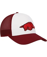 Men's '47 Brand White, Cardinal Arkansas Razorbacks Freshman Trucker Adjustable Hat