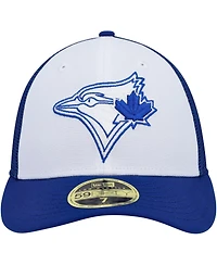 Men's New Era White, Royal Toronto Blue Jays 2023 On-Field Batting Practice Low Profile 59FIFTY Fitted Hat