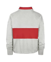 Women's '47 Brand Heather Gray Distressed Chicago Bulls Breakthrough Remi Quarter-Zip Jacket