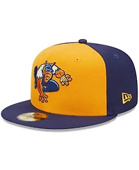 Men's New Era Gold, Navy Montgomery Biscuits Marvel x Minor League 59FIFTY Fitted Hat