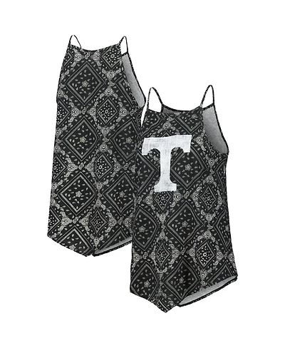 Women's Colosseum x Wrangler Black Distressed Tennessee Volunteers Bandana Tank Top