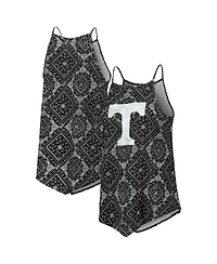 Women's Colosseum x Wrangler Black Distressed Tennessee Volunteers Bandana Tank Top
