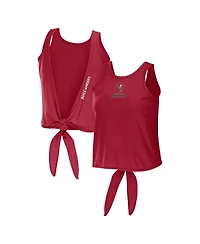 Women's Wear by Erin Andrews Red Tampa Bay Buccaneers Open Back Twist Tie Tank Top