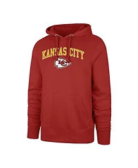 Men's '47 Brand Red Kansas City Chiefs Arch Game Headline Pullover Hoodie