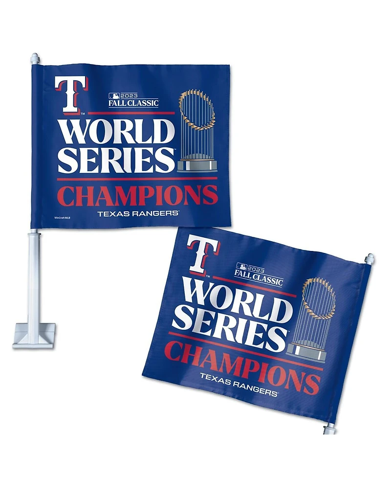 Wincraft Texas Rangers 2023 World Series Champions Locker Room 11.75" x 14" Two-Sided Car Flag
