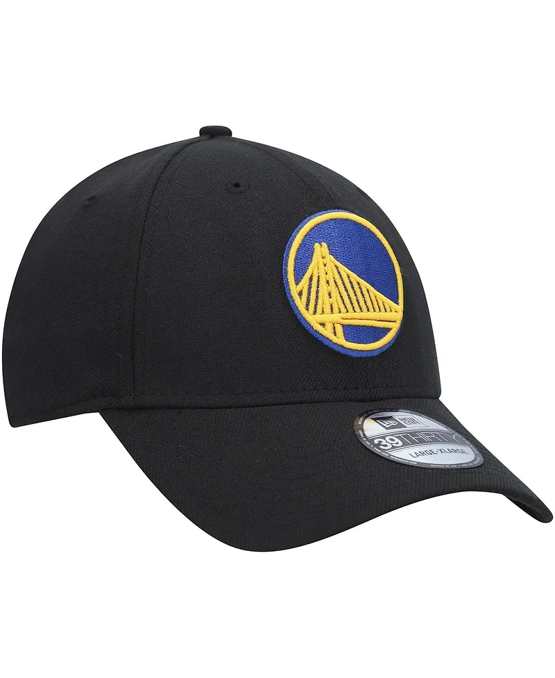 Men's New Era Black Golden State Warriors Official Team Color 39THIRTY Flex Hat