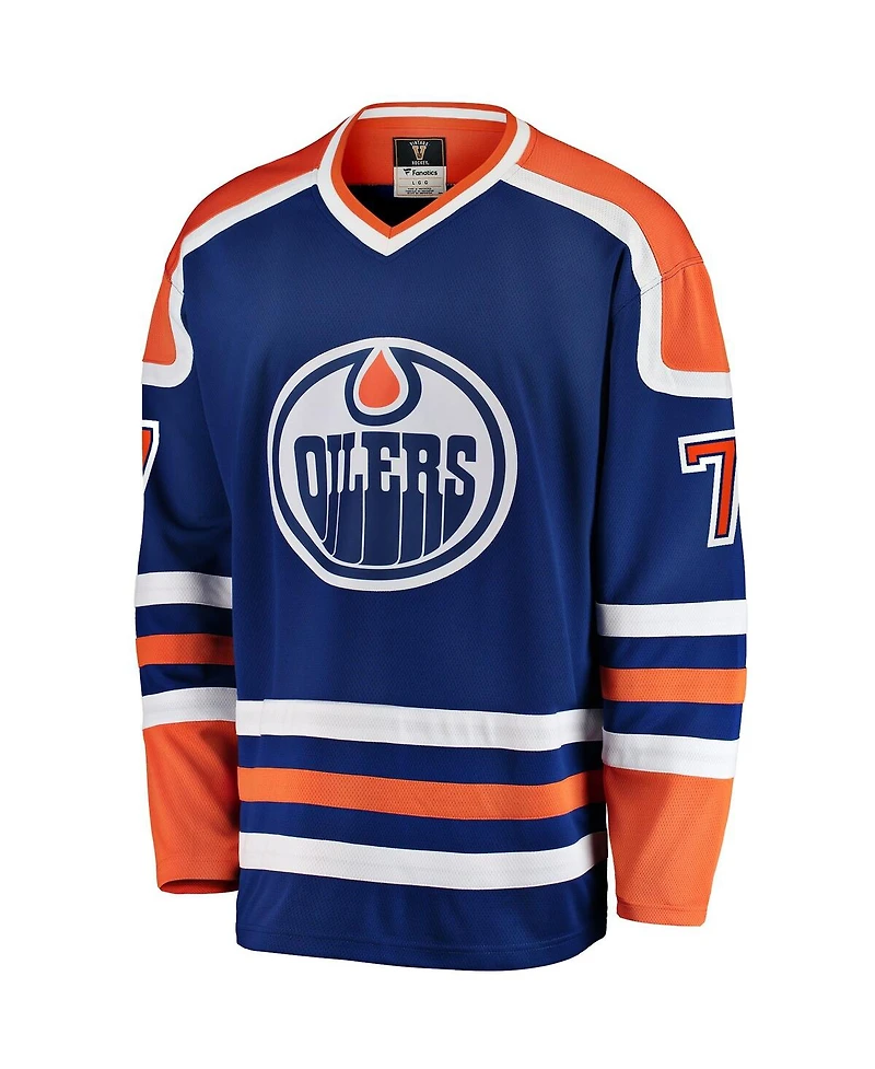Men's Fanatics Paul Coffey Blue Edmonton Oilers Premier Breakaway Retired Player Jersey