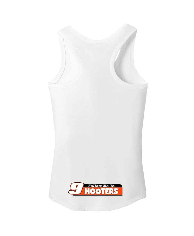Women's Hendrick Motorsports Team Collection White Chase Elliott Hooters Racer Back Tank Top
