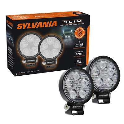 Sylvania - Slim 3 Inch Round Led Light Pod