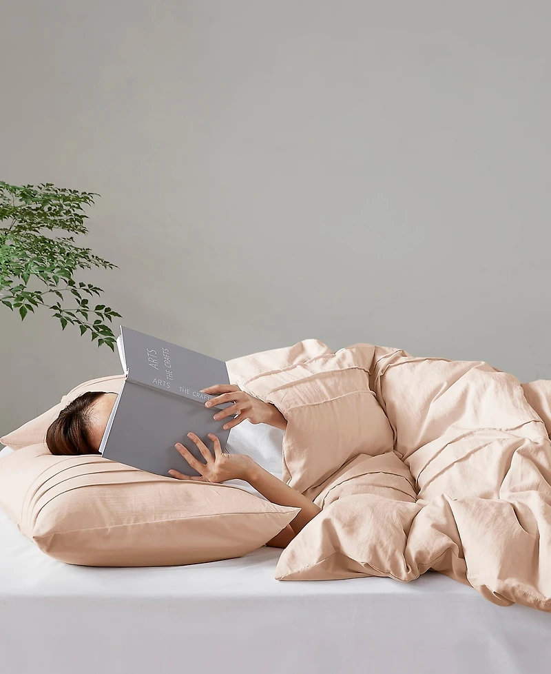 510 Design Porter Washed Pleated -Pc. Duvet Cover Set