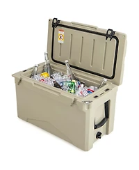 Costway 50 Qt Rotomolded Cooler Portable Ice Chest Ice Retention for 5-7 Days