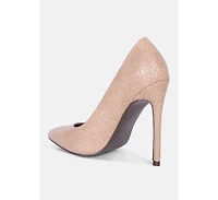 Brinkles Weave Pattern High Heel Pumps