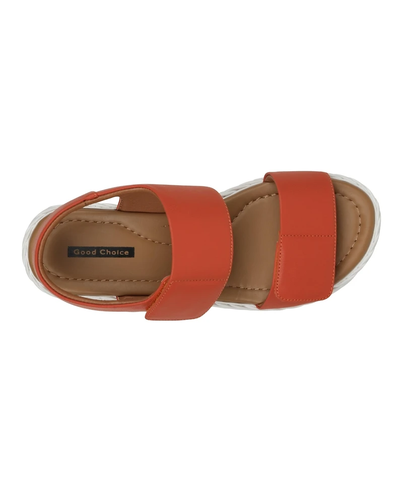 Gc Shoes Women's Voss Double Band Adjustable Strap Platform Sandals