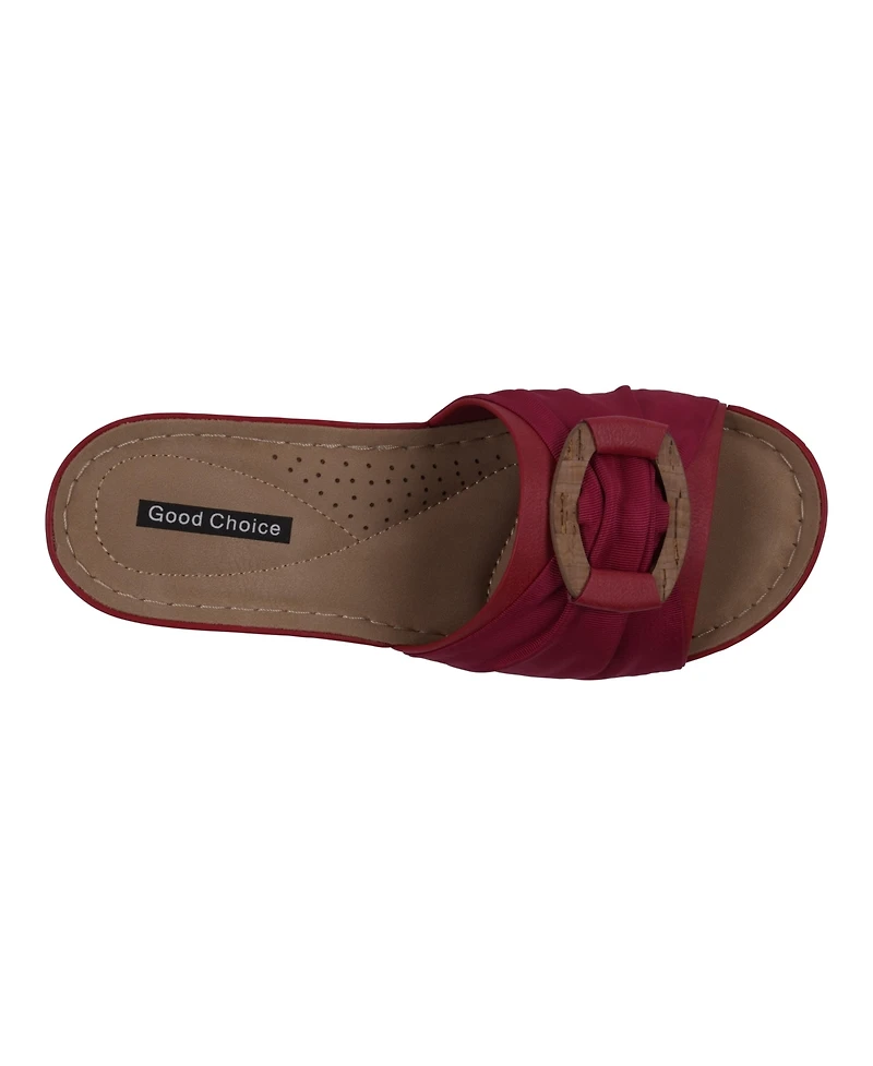 Gc Shoes Women's Ellen Comfort Slip On Wedge Sandals