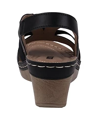Gc Shoes Women's Banks Cut Out Slingback Wedge Sandals