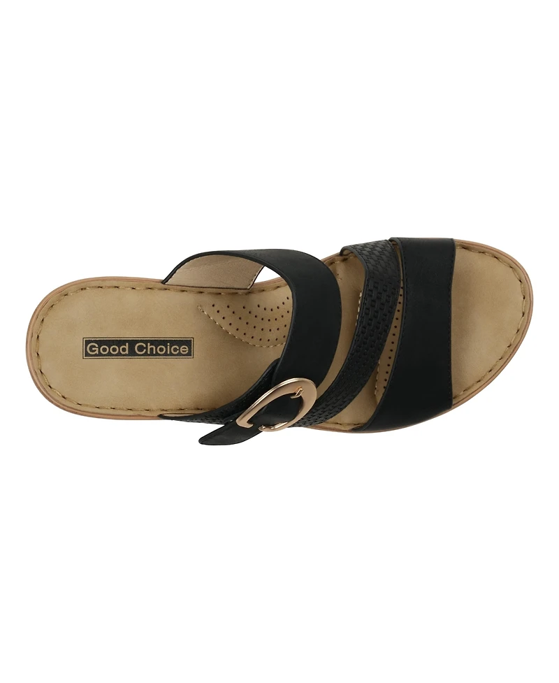 Gc Shoes Women's Odalis Buckle Comfort Wedge Sandals