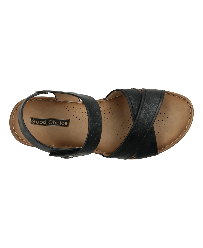 Gc Shoes Women's Vienna Crisscross Wedge Sandals